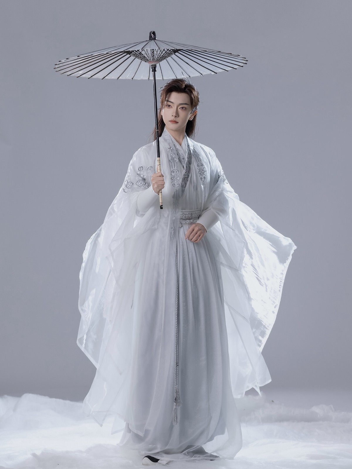 [Fuso] White men women same spring summer embroidery suit original Wei Jinfeng