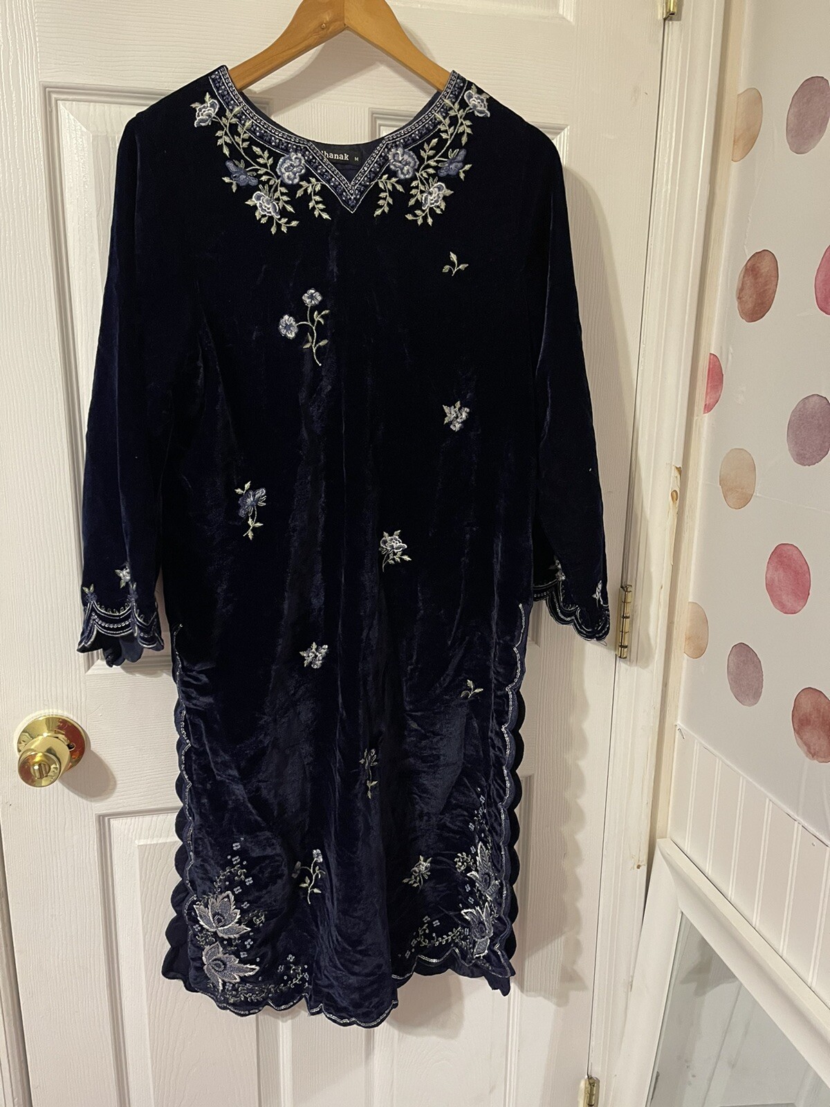 2pc Velvet Suit. Embroidered Shirt. Chiffon Dupatta. Casual Fancy Wear.
