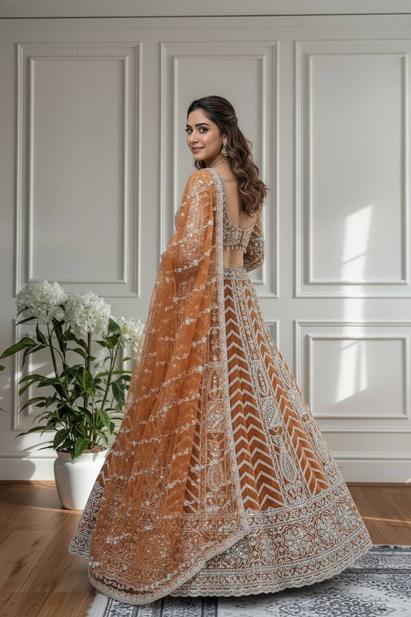 Premium Soft Butterfly Net Lehenga Choli With Dupatta Designer Girls Indian