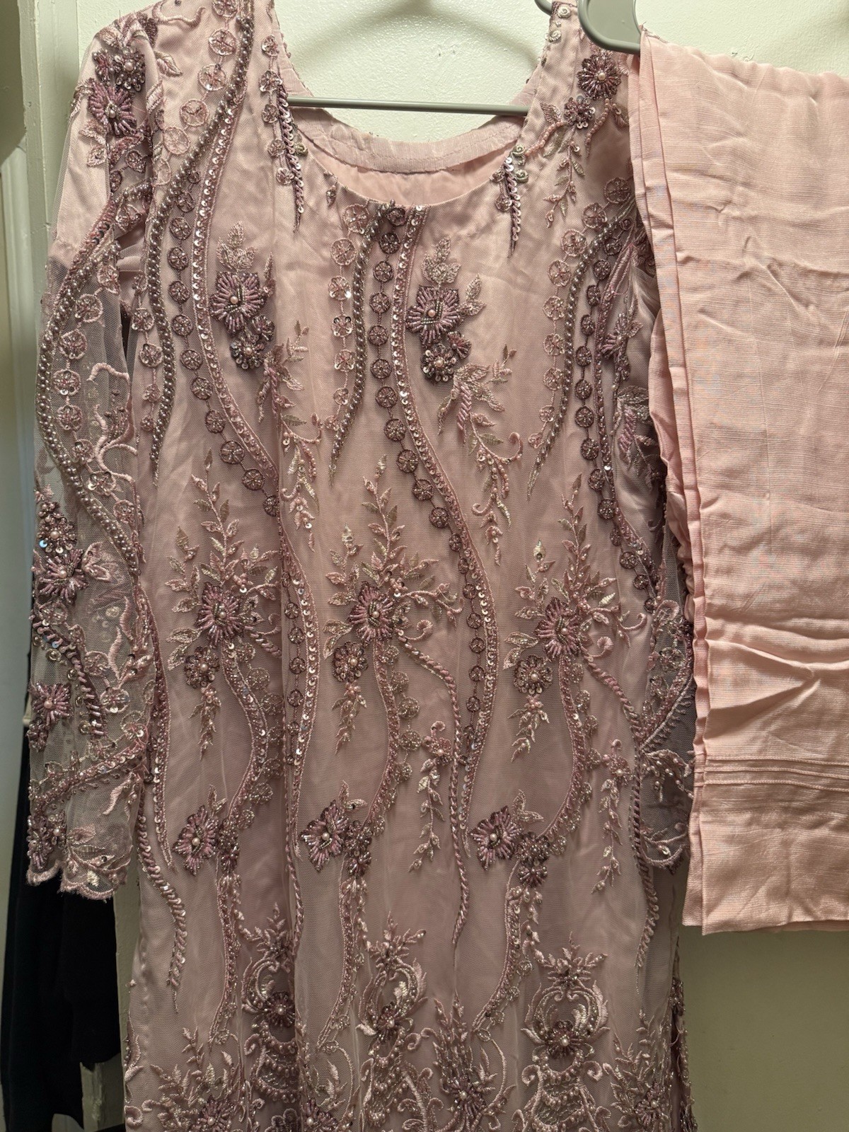 Pakistani Indian Wedding Party Wear Net Fancy Dress