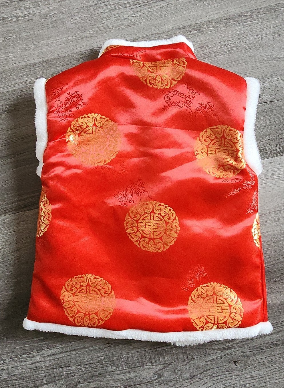 Unisex Kids Girl / Boy Chinese Lunar New Year Red Vest Traditional Tang size 120