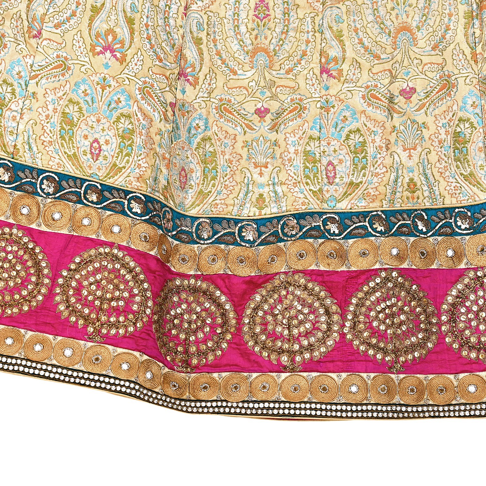 Indian Heavy Beige blue Pure Silk/Net Hand Embroidered Designer Lehenga 3pcs set