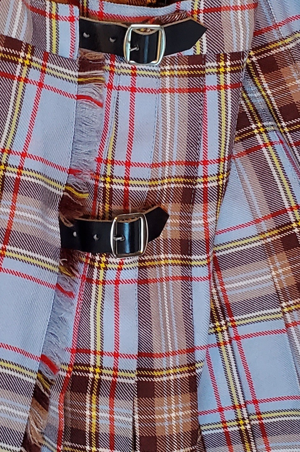 VINTAGE DIANA PLAID WOOL KILT MADE IN SCOTLAND sz 26 D McARTHUR HUNTING