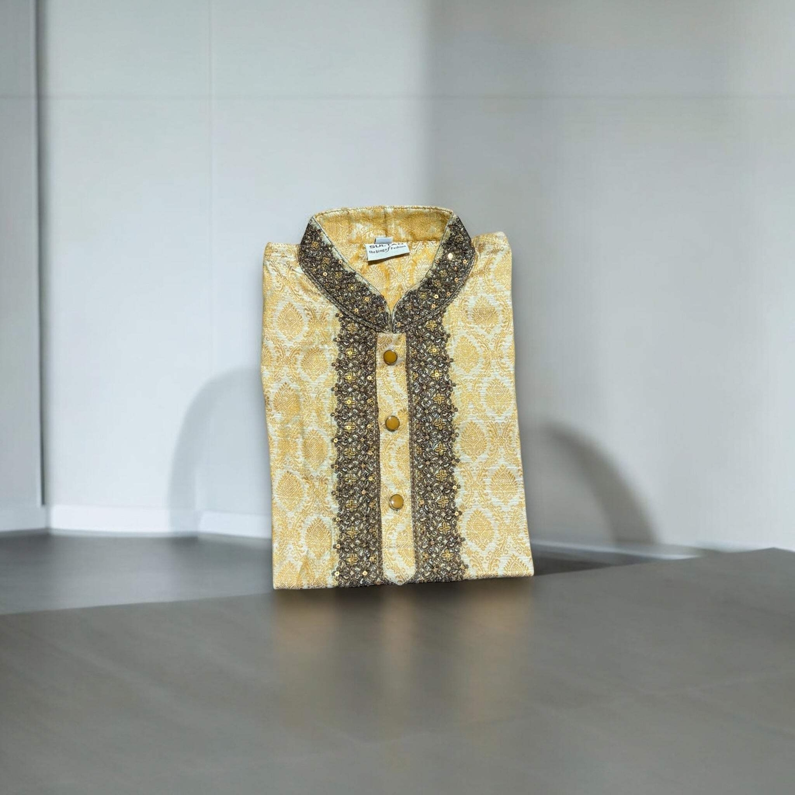 Traditional Boys Embroidery Work Cotton Kurta- 06