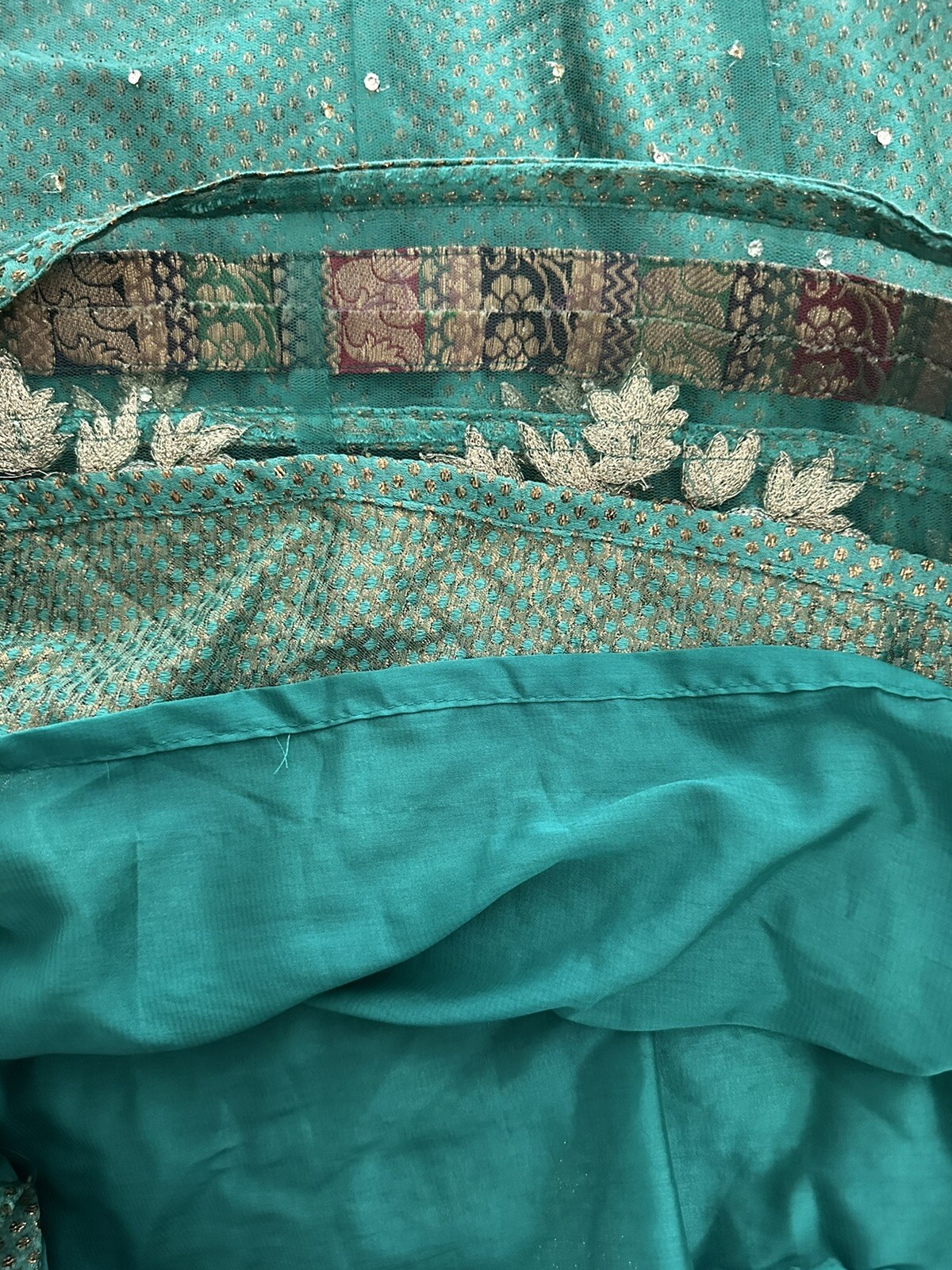 pakistani/Indian Party Wear Dress Turquoise With Beautiful, Heavy Beading 38