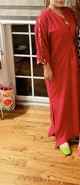 Pakistani Traditional Women Kaftan- Fuchsia Pink Medium to Large