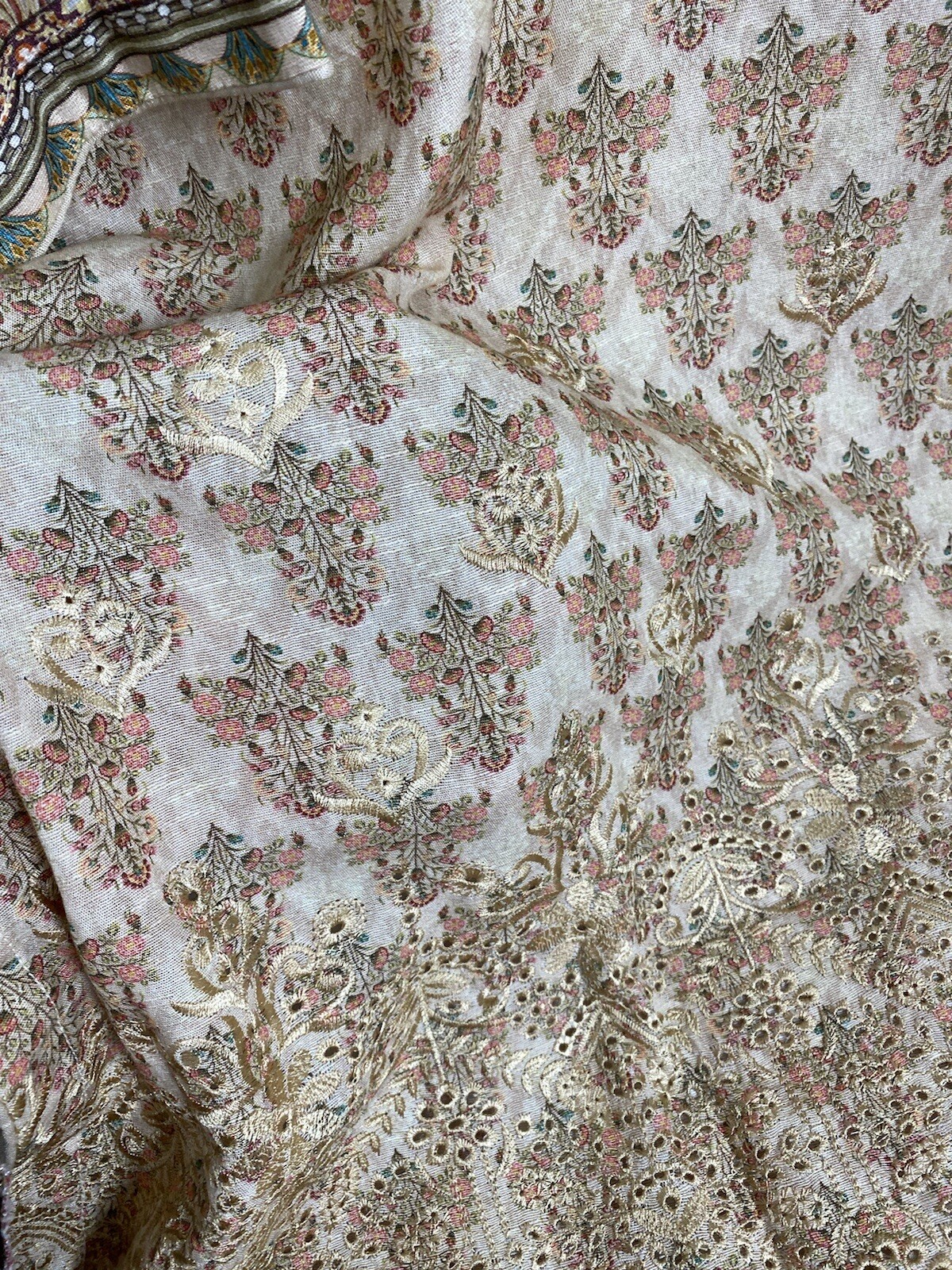 Pakistani Karan chicken Kari/embroidery kameez shalwar 3XL bust 50 Dupatta Shawl