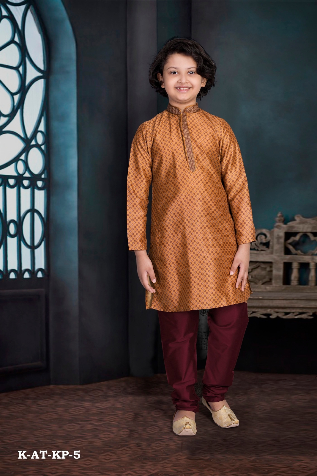 Poly Digital Print Work Traditional Kurta Pajama Set for Boys – Ethnic Wear