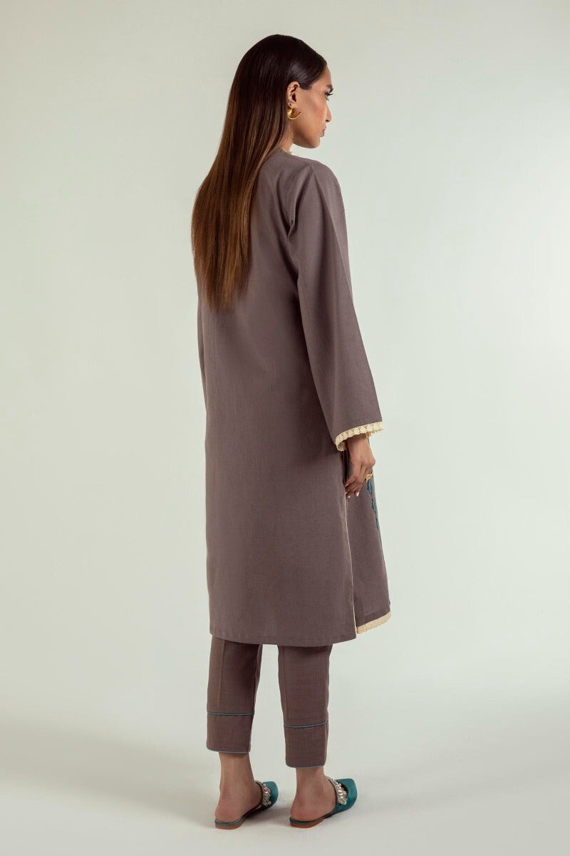 NEW SANA SAFINAZ 2PC Size M Embroidered Khaddar Kurti & Trouser Fall/Winter