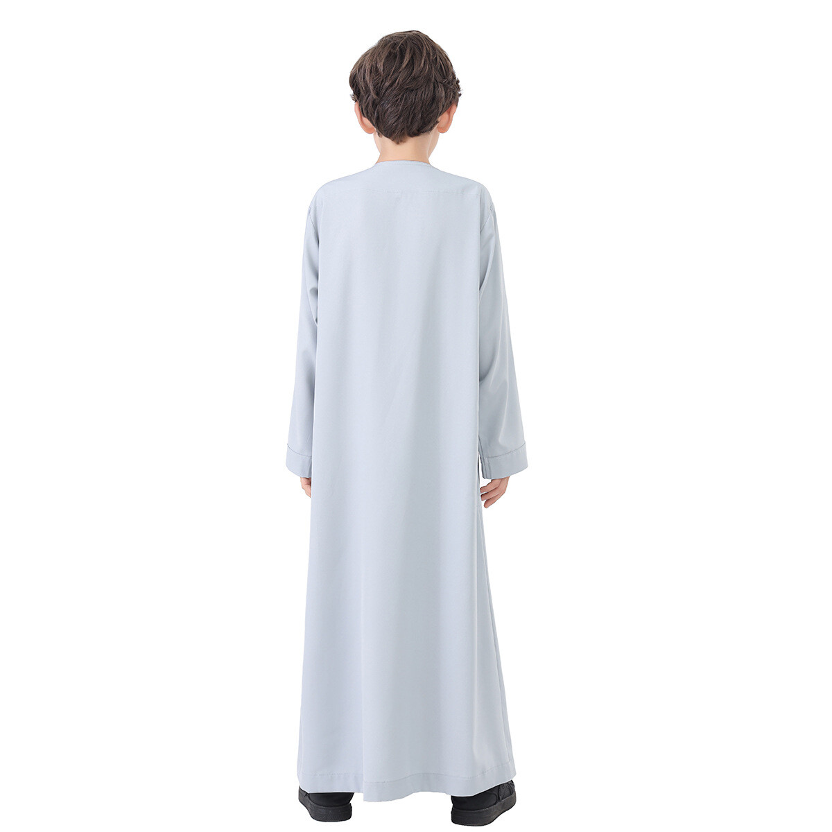 Dubai Kids Boys Long Sleeve Abaya Robes Saudi Jubba Thobe Daffah Dishdash Kaftan