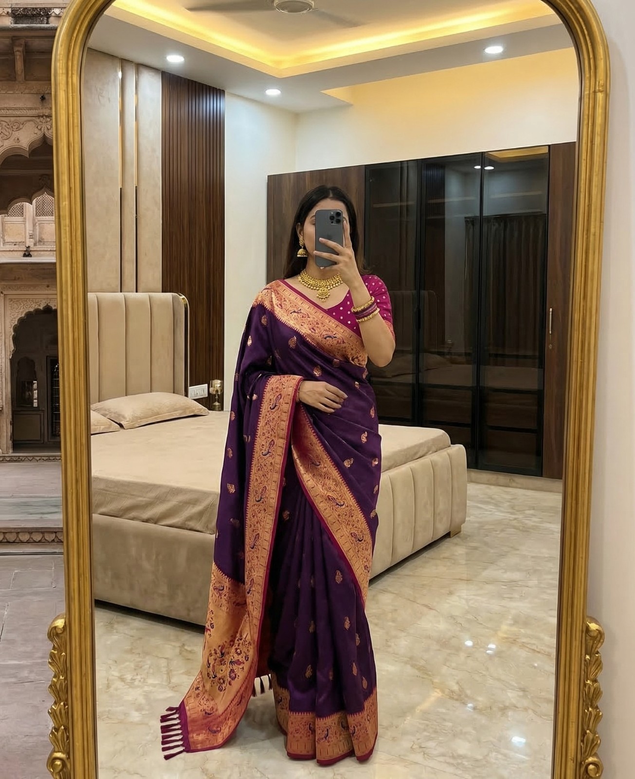 Ethnic Wear Designer Soft Paithani Silk Saree With Blouse For Women