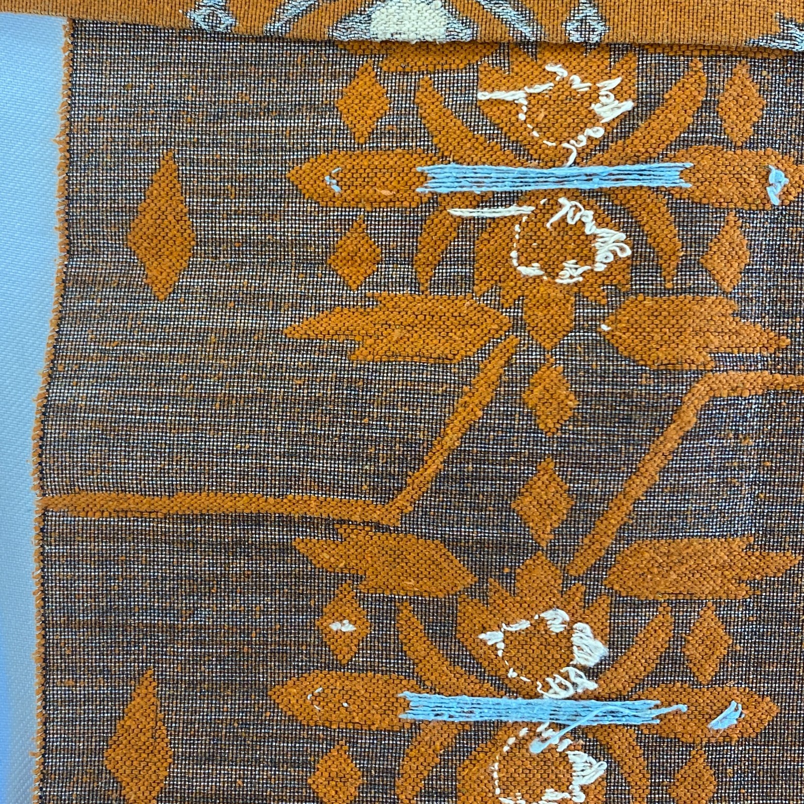 Japanese Vintage Kimono Nagoya Obi Cotton Brown Traditional Authentic 130 x11 in