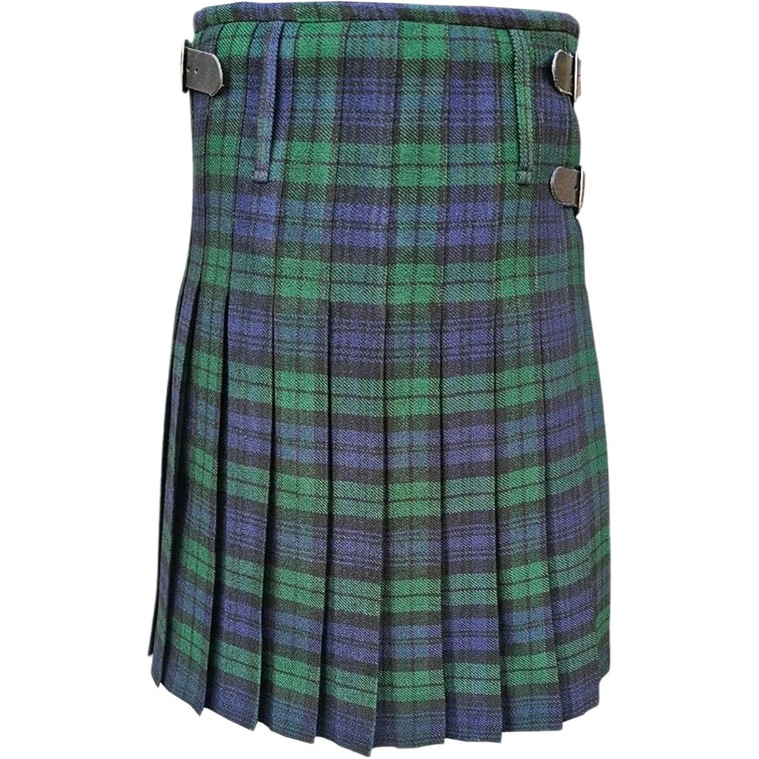 30″ 5-Yard Black Watch Wool Mens Tartan Traditional Kilt Scottish Highland Pleat