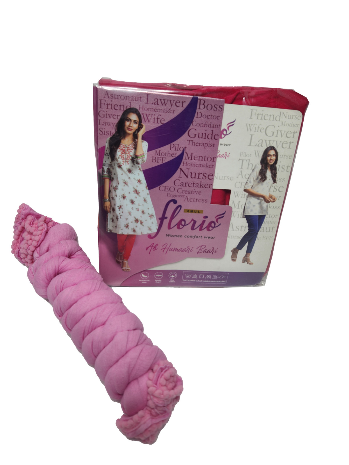 Anarkali set – Light Pink/Red