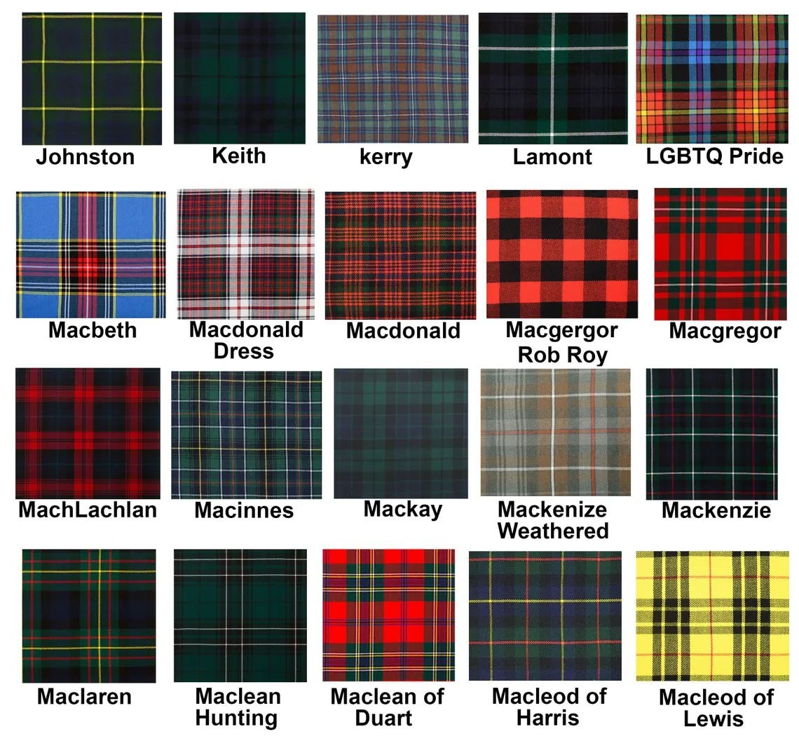 Men’s Scottish Black Cotton Hybrid Utility Kilt Tartan Pleated Kilt Flashes Pin