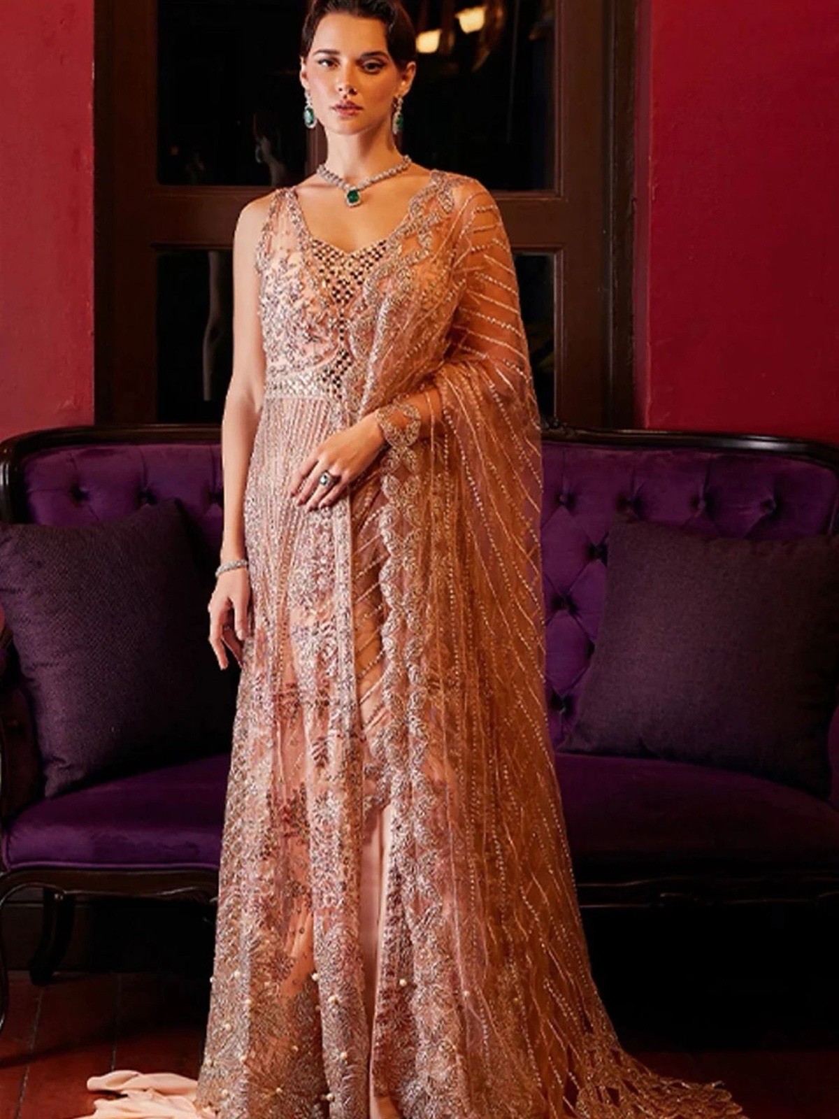 Absolutely beautiful designer Three pieces Outfit by Mushq Brand in Medium Size