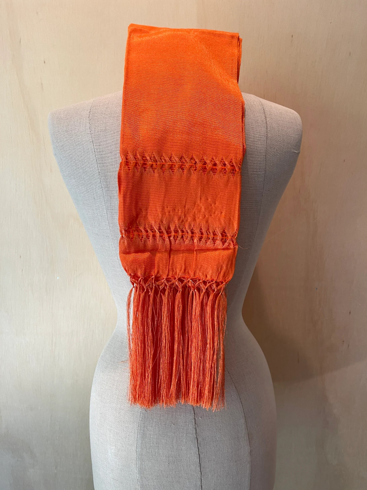 Mexican Rebozo Chalina Medium Orange Naranja Mediano Carrier Doula Shawl Wrap