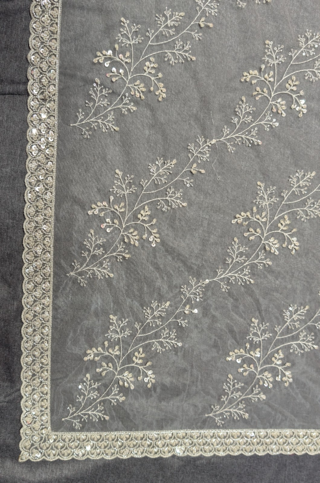 Traditional Bridal Shawl Embroidered Indian Wedding Dupatta Scarf Gift For Her