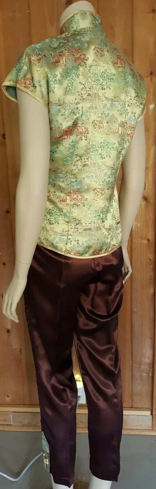 Shanghai China Story Fashion Peony SET Top& Pant Traditional Chinese Women SzS