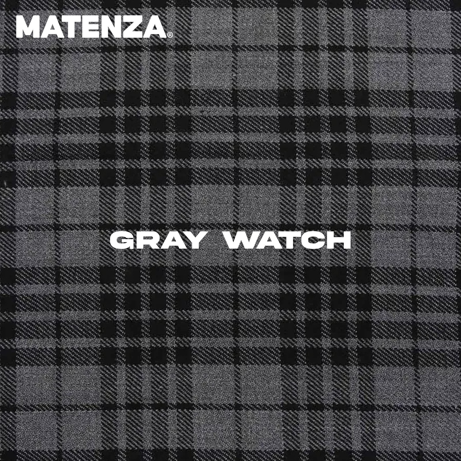 Gray Watch Tartan 16oz Heavyweight Acrylic Wool Fabric 2-8 Yards by Matenza