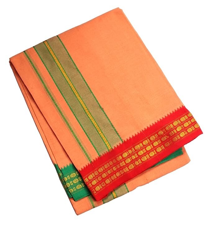 Men’s Single Dhoti – 2 Mtr/Mundus/Lungi Big Border ( Sandal, Set of 1 )