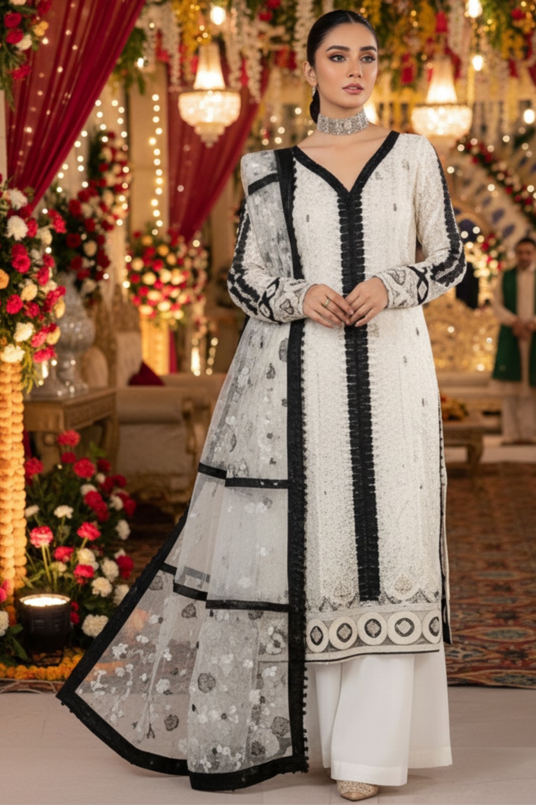 Premium Net Embroidered Salwar Kameez Suit Pakistani Indian Formal Wear