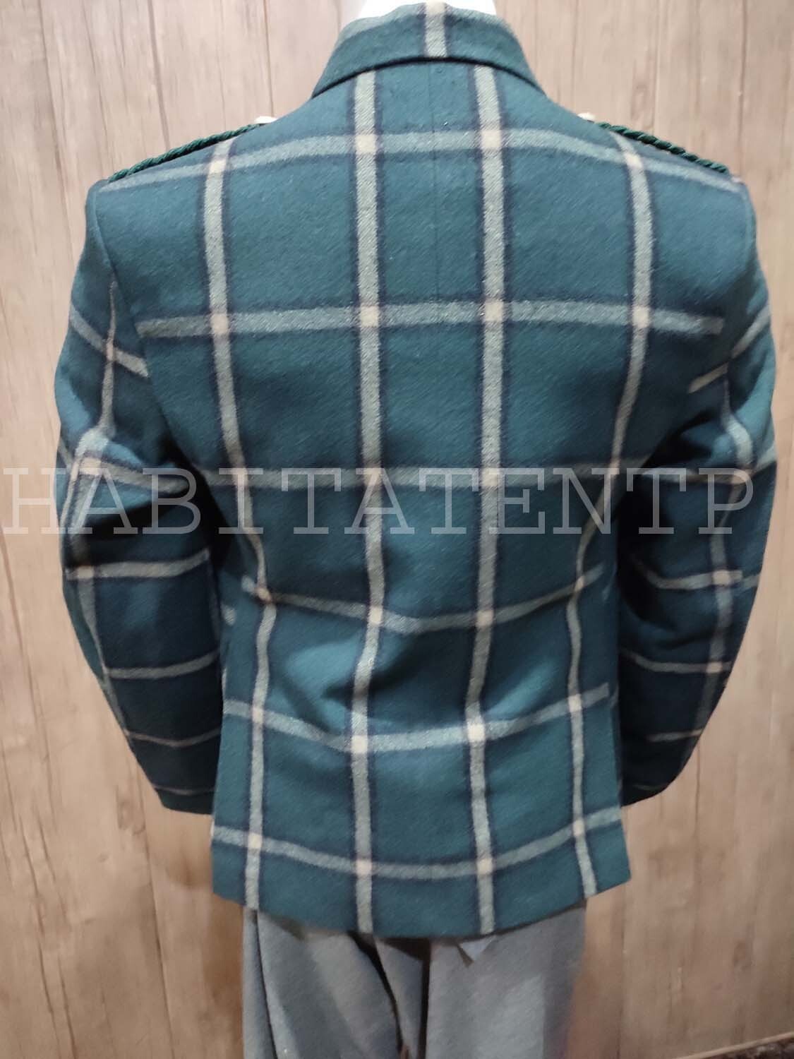 New Tweed Crail Highland Kilt Jacket & Waistcoat Vest Scottish Wedding Dress