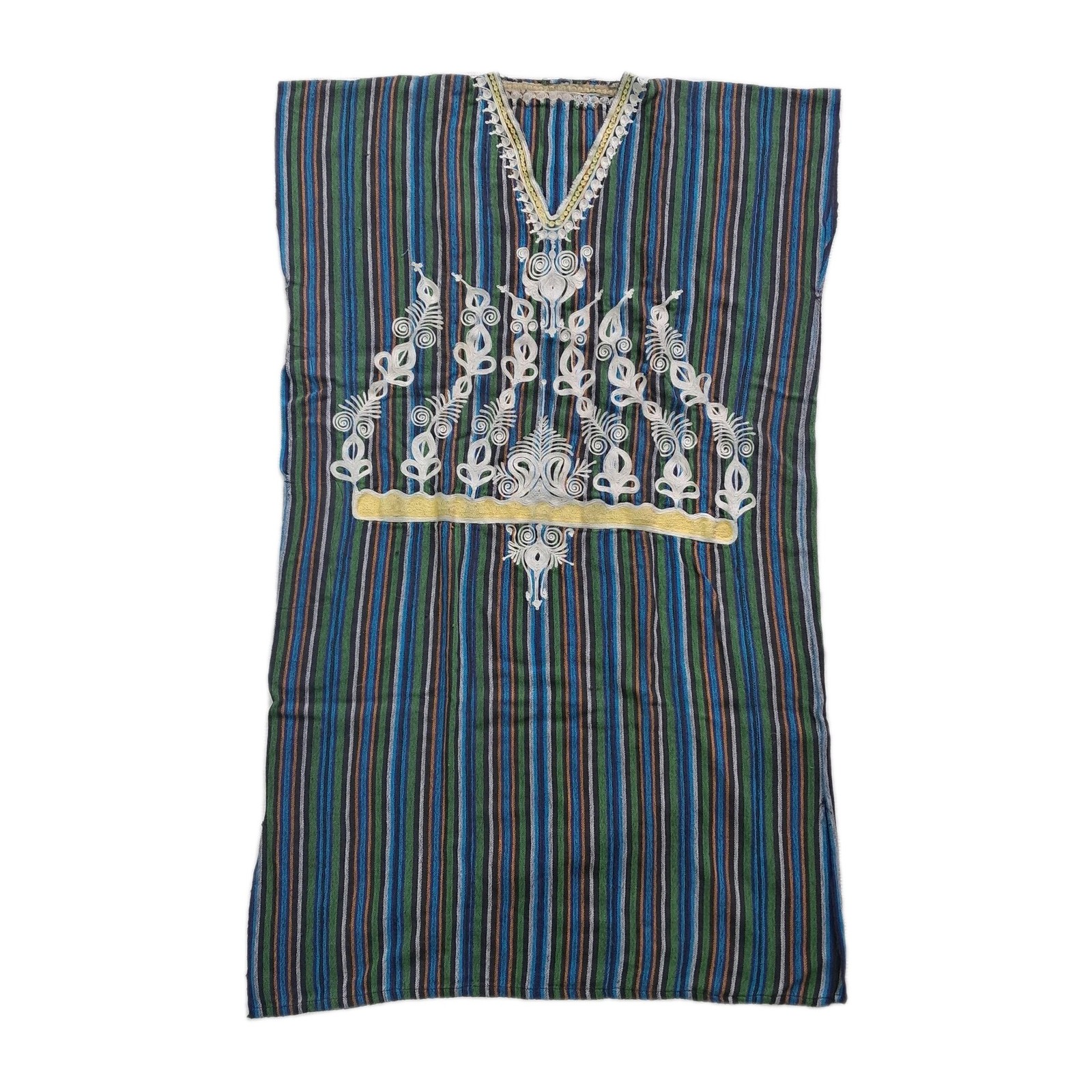 VTG Unisex BATAKARI SHIRT, Orange,green,Blue, Embroidered, Boho, Reggae, Muslim