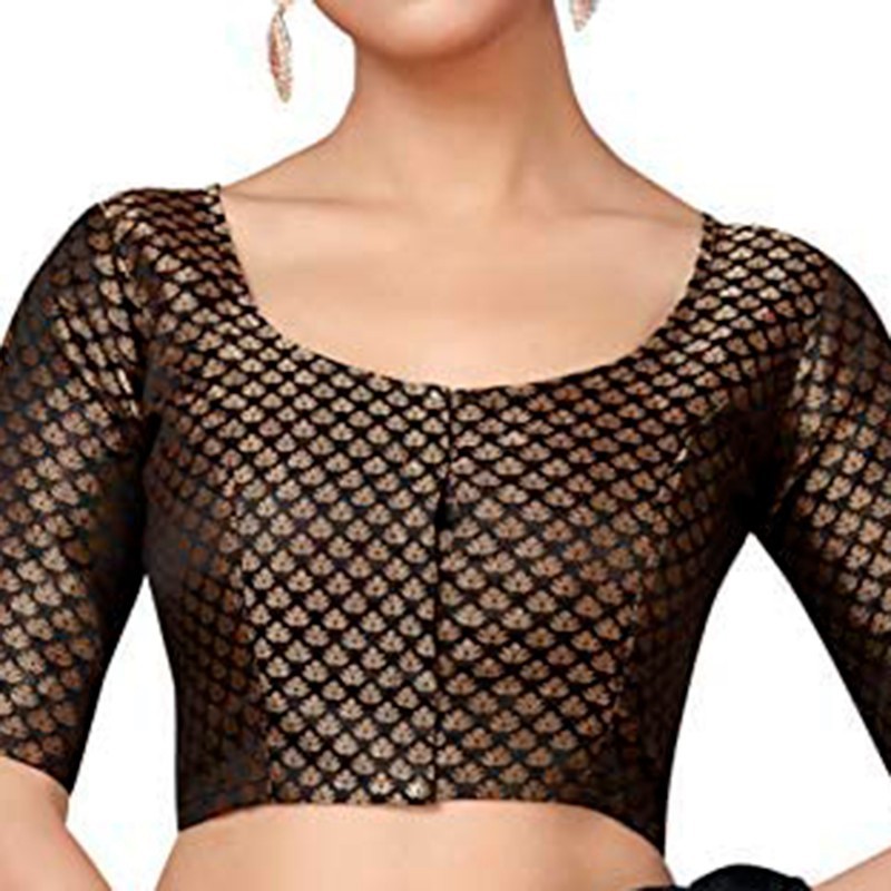 Women’s Brocade Designer Saree Blouse Beautiful Lehenga Crop Top Part Wear Choli