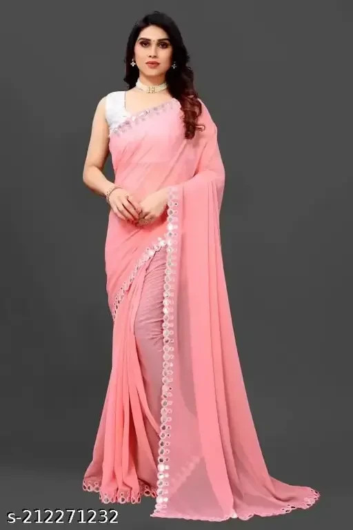 READY TO WEAR FENCY GEORGETTE CUT WORK SAREE