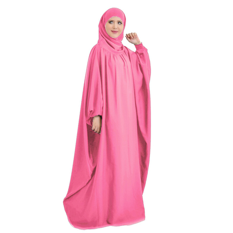Abaya Prayer Kaftan Caftan Khimar Hooded Maxi Dress Muslim Women Burqa Robe Gown