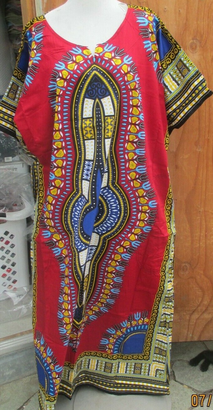 Dashiki African Blouse Women Traditional Dress long caftan 2XL Size 58