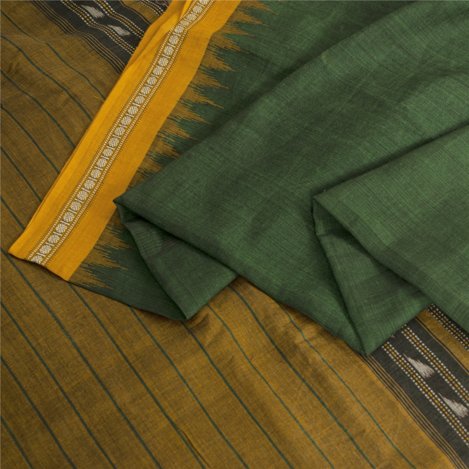 Sanskriti Vintage Saree Rare Odisha Animal Handwoven Ikat Pure Cottonsari Fabric