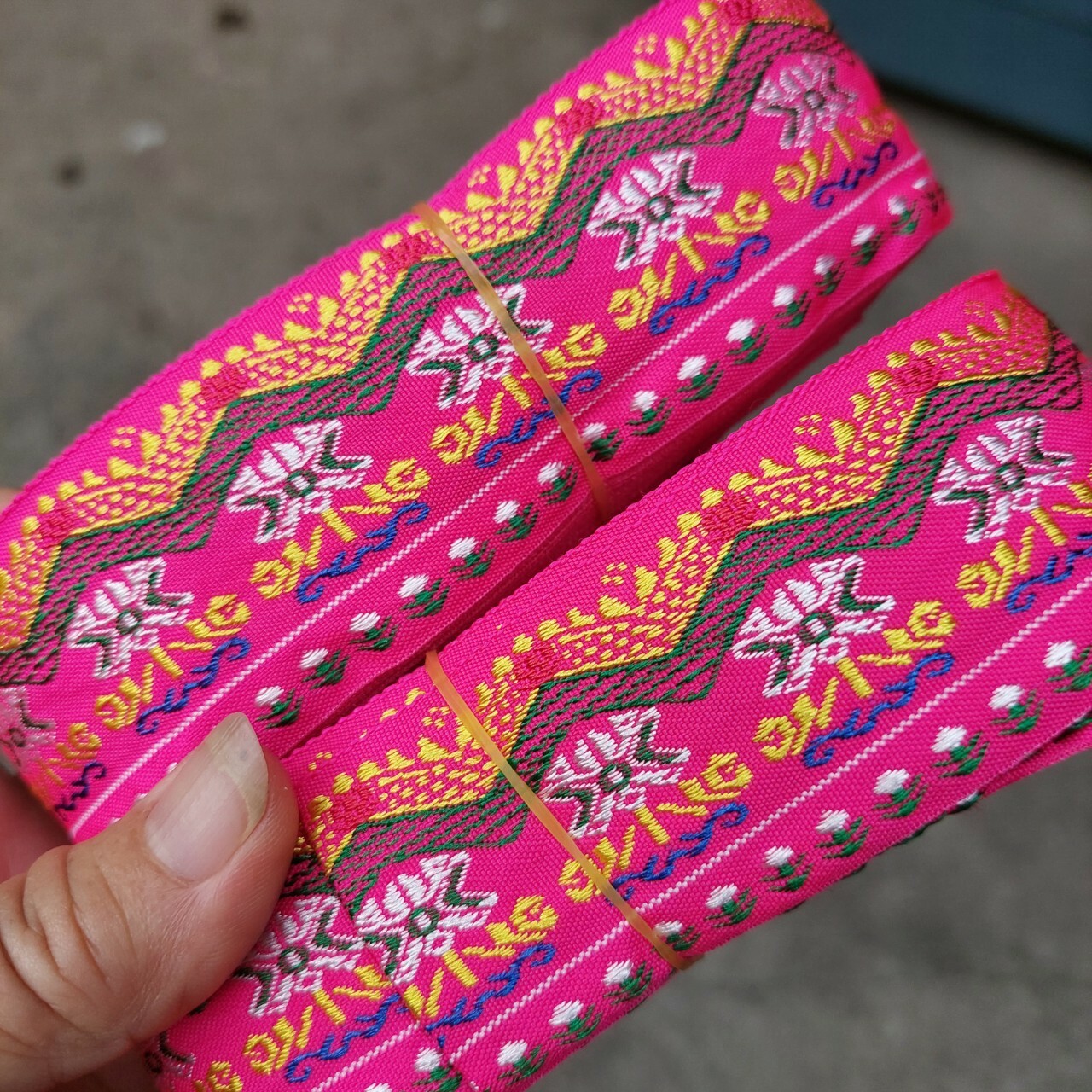 6x Cloth Tape Embroidered Fabric Ribbon Decorating Shirt Bag Handicraft Tribal