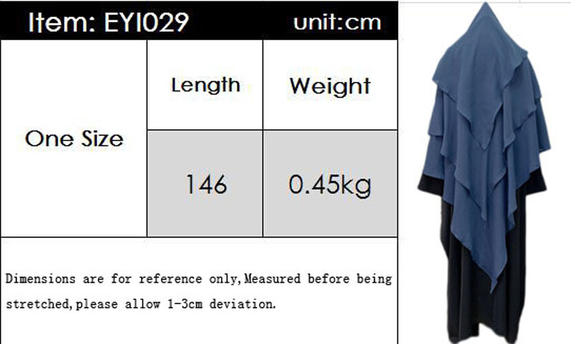One Piece Overhead Khimar Muslim Jilbab Abaya Women Prayer Niqab Burqa Ramadan
