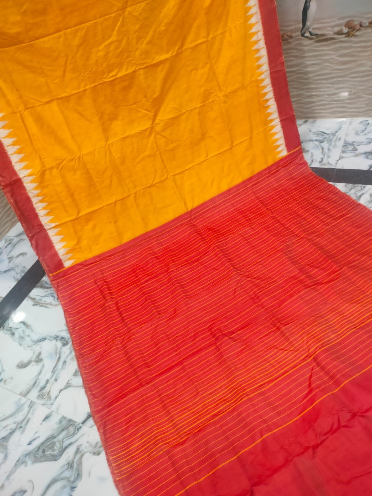 Exquisite Ikat Khanda Saree – Handloom Party Wear Sari for – Handmade in India