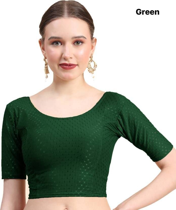 Saree Blouse Readymade stretchable Lycra Designer Sari Choli Indian crop top.