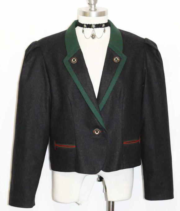 Loden WOOL JACKET Coat Women AUSTRIA Hunting Riding Dress Blazer B42″ 12 M
