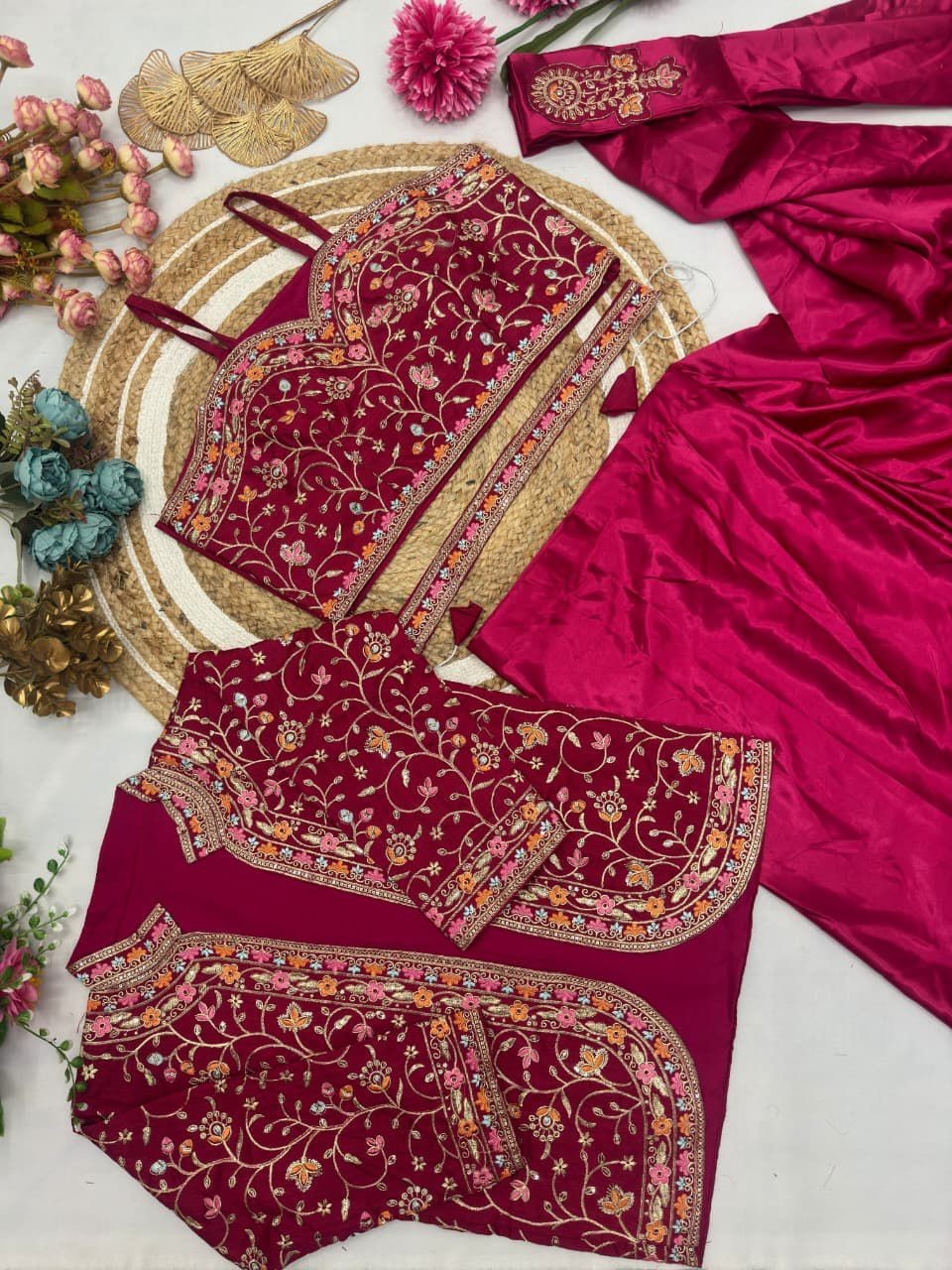Ready-to-Wear Designer Saree for Adults Bollywood Party and Indian Pakistani Wed