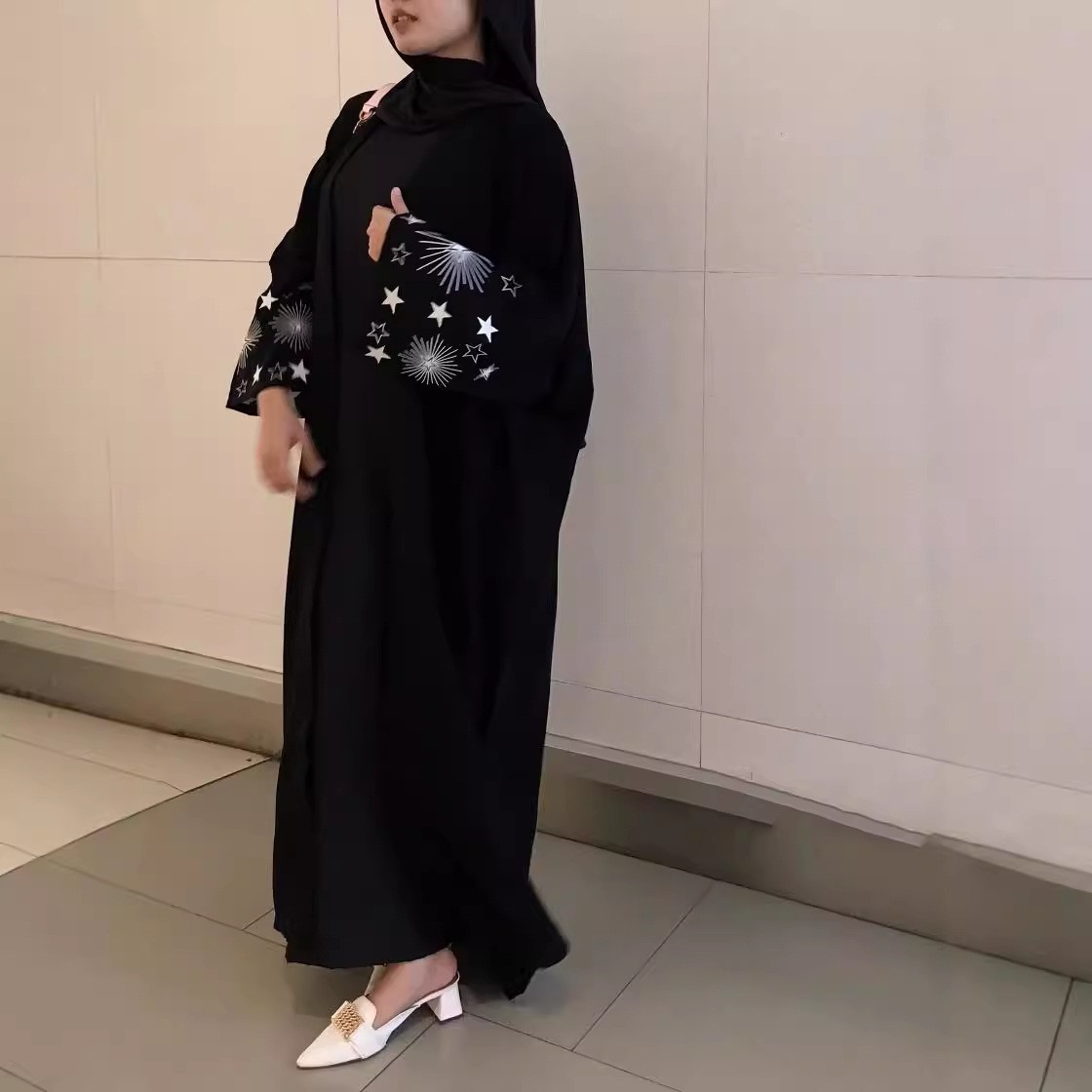Muslim Women Kimono Maxi Dress Open Cardigan Embroidery Robe Hijabs Abaya Kaftan