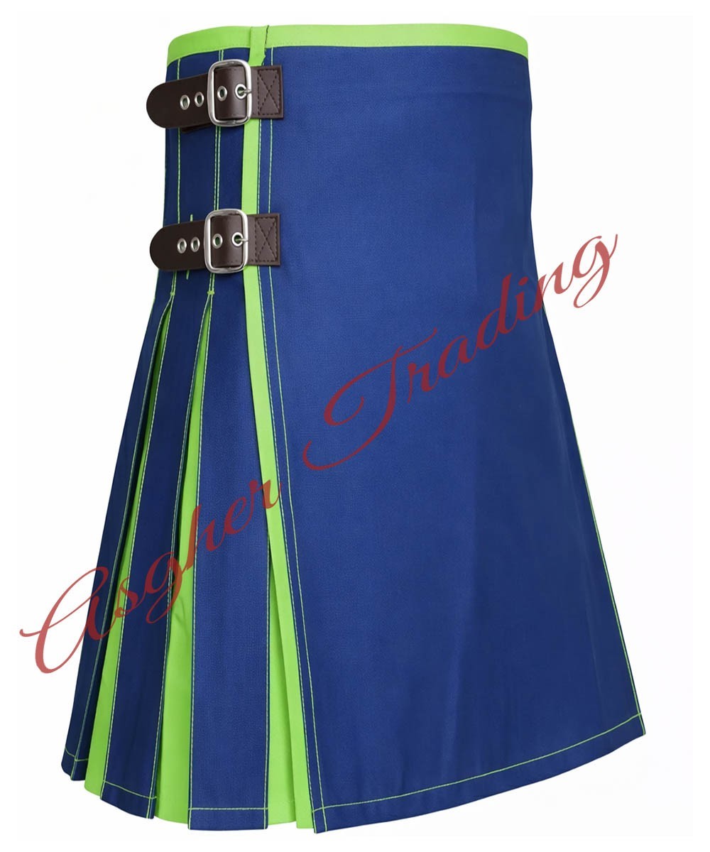 Scottish Handmade Traditional Cotton Hybrid kilt, Highland Men Custom Size kilts