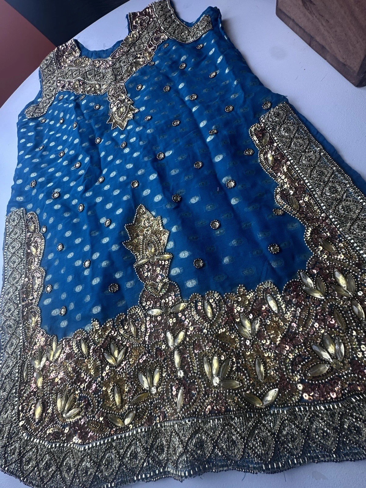 Tunic/Kurti Embellished Ocean Blue Size S/M
