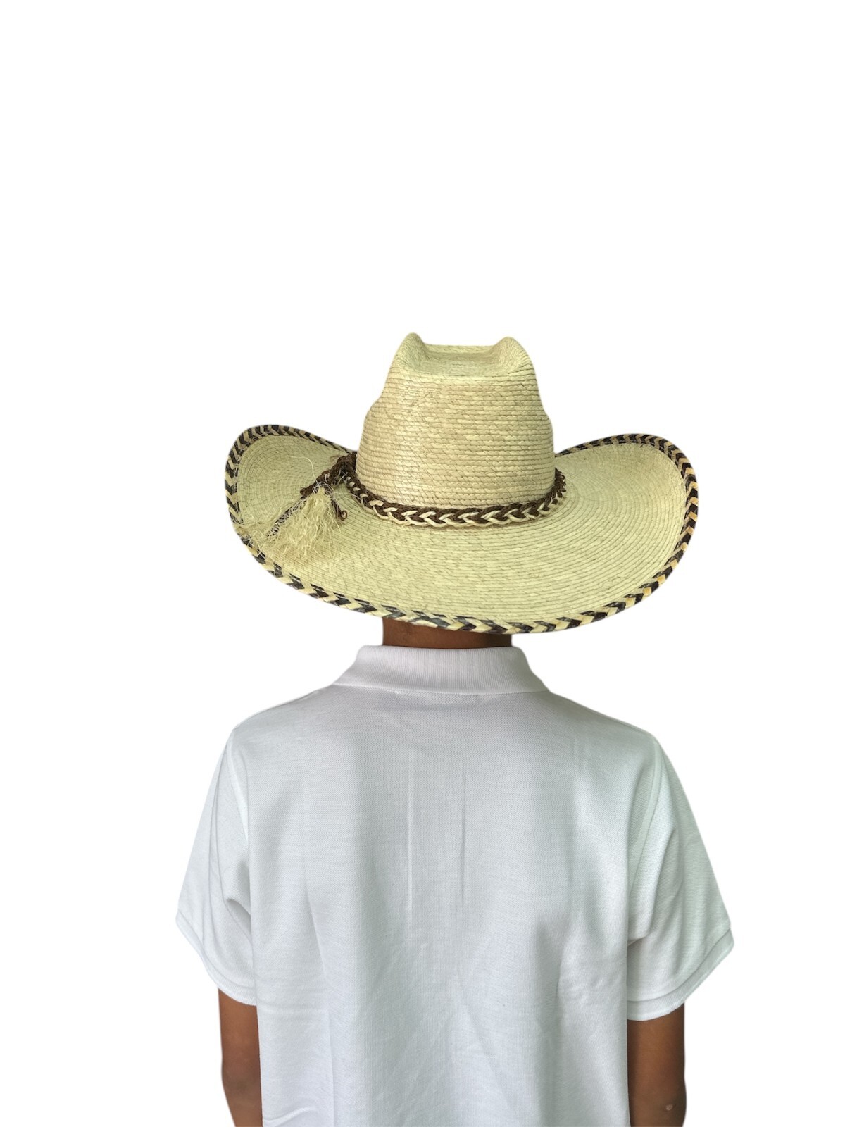KIDS MEXICAN PALM HAT , OUTDOOR ,SOMBRERO , ROBA VACAS , 4 -8 , TEXAS , (D)