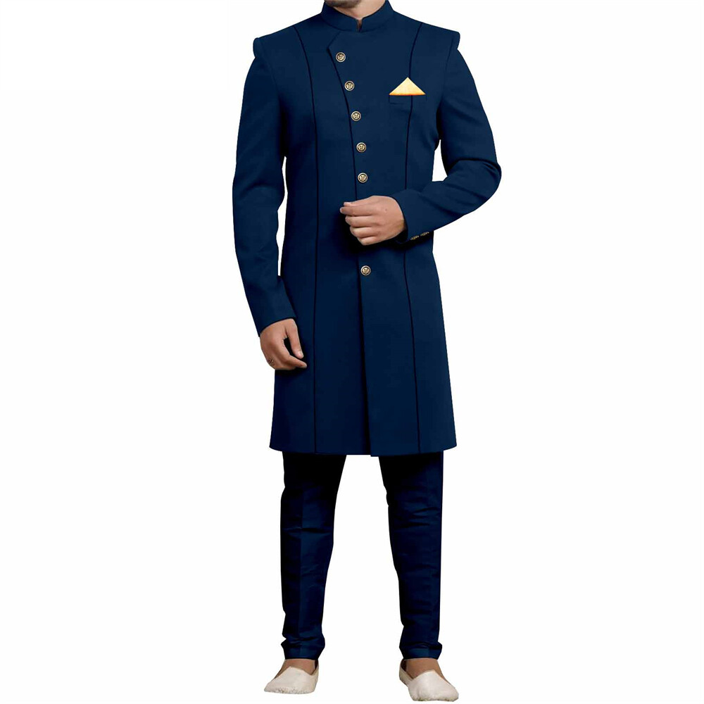 Men’s 2 Piece Set Traditional Shirt and Pants African Set Suit Middle East Suit
