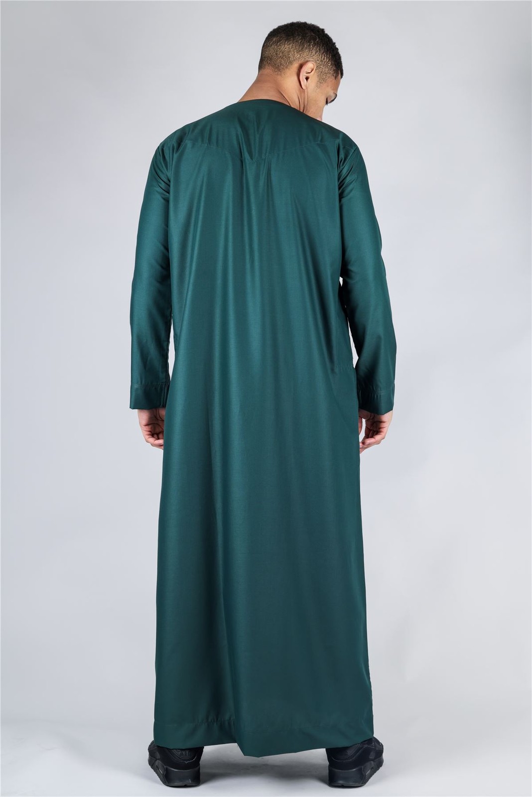 Men’s Olive Thobe Emirati Islamic Clothing String Tassel | Thobez
