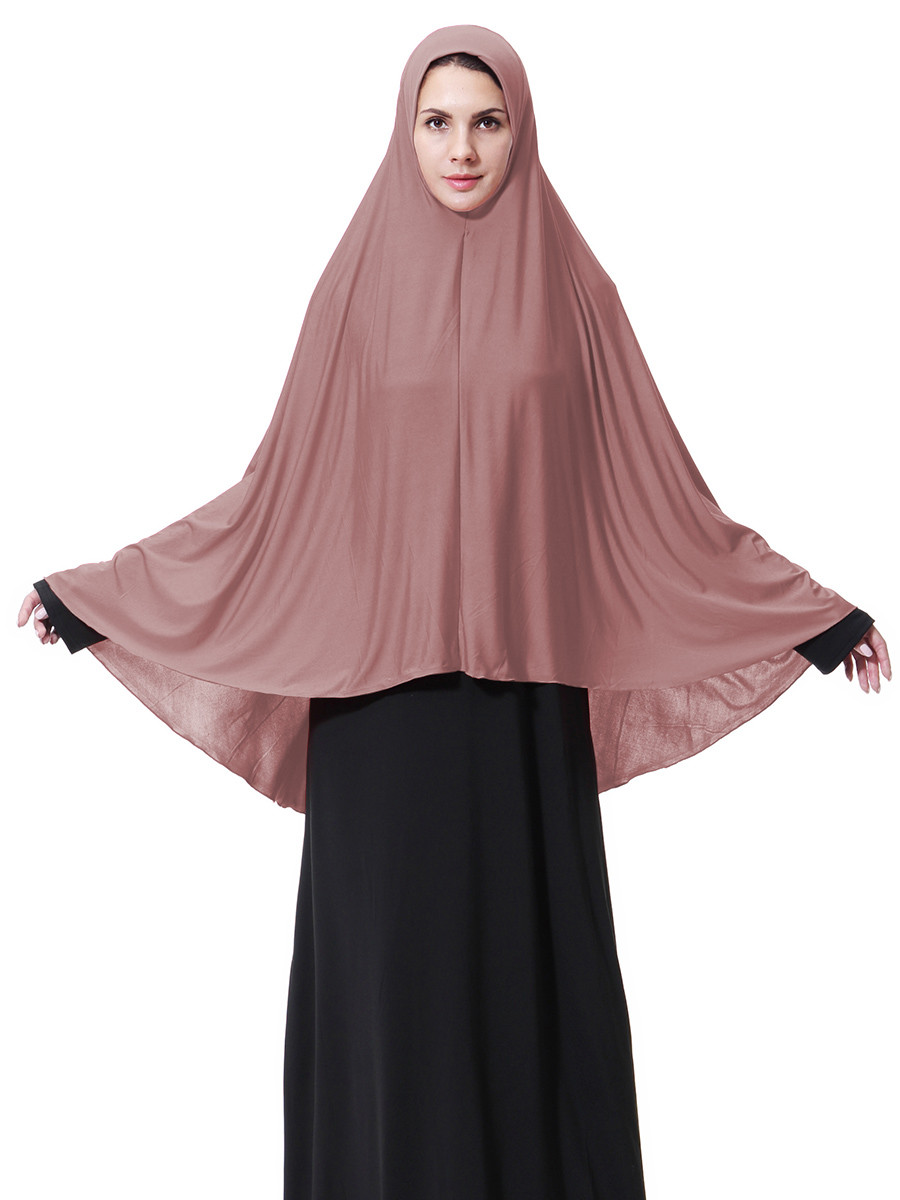 Muslim Women Robe Long Prayer Scarf Hijab Amira Large Overhead Headwear Cover