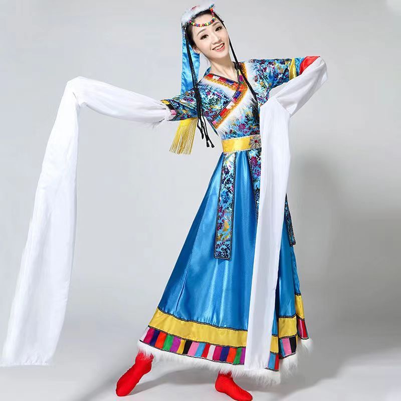 Chinese Folk Dance Tibetan Clothes Tourism Clothing Women Ethnic Style Minority