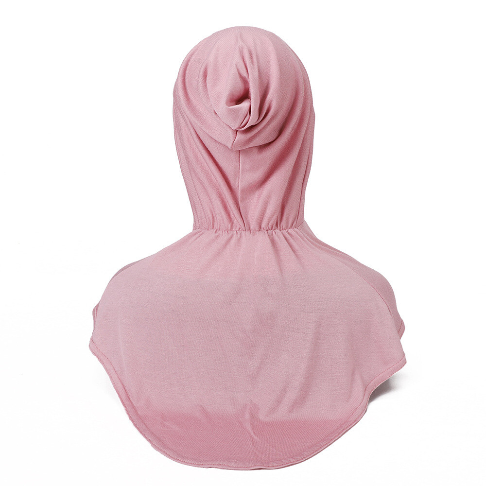 Women Wear Directly Instant Hijab Arab Plain Color Turban Islamic Head Scarf