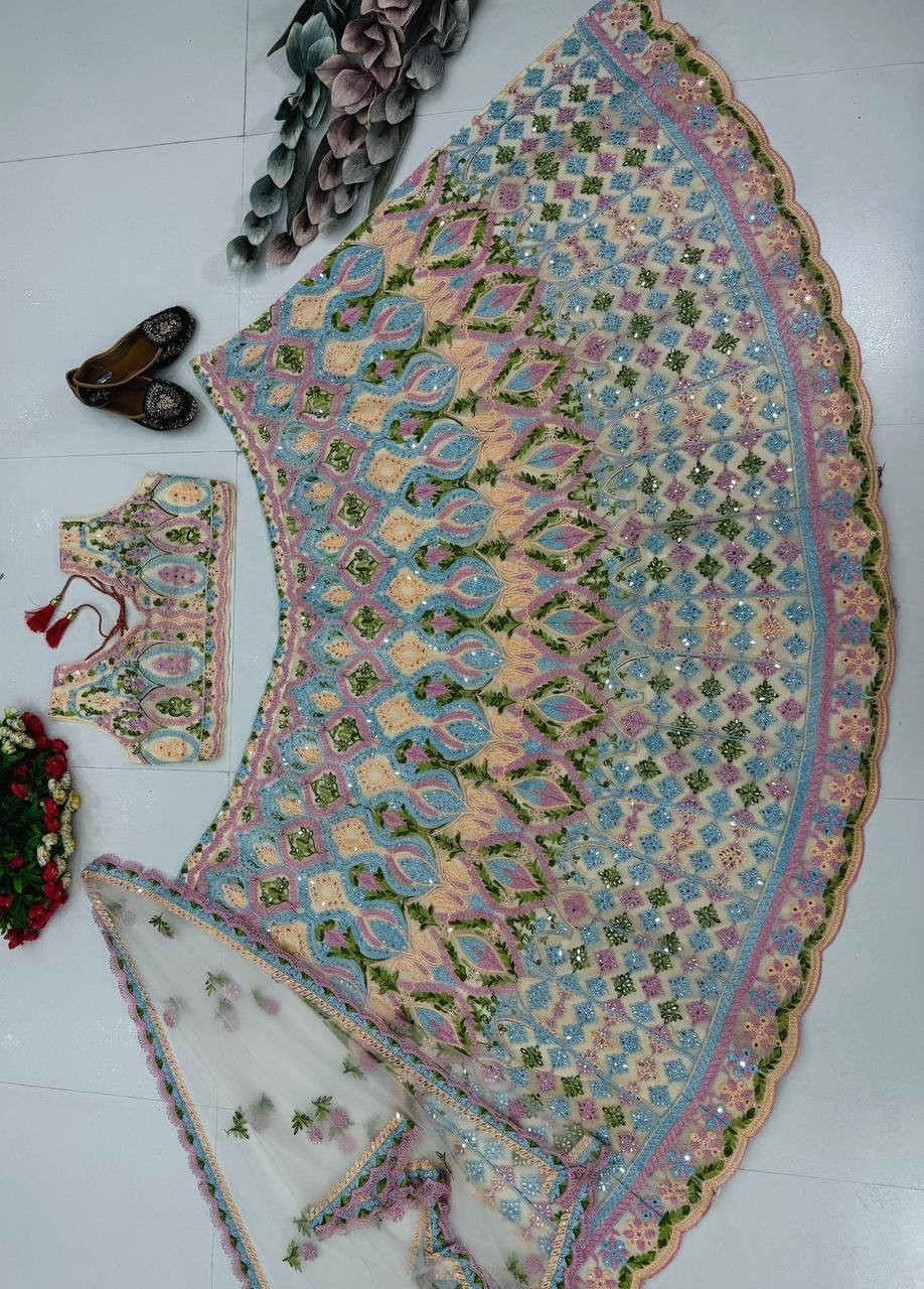 INDIAN WEDDING PARTY NEW DESIGNER LEHENGA CHOLI LEHENGA PAKISTAN WEAR BOLLYWOOD2