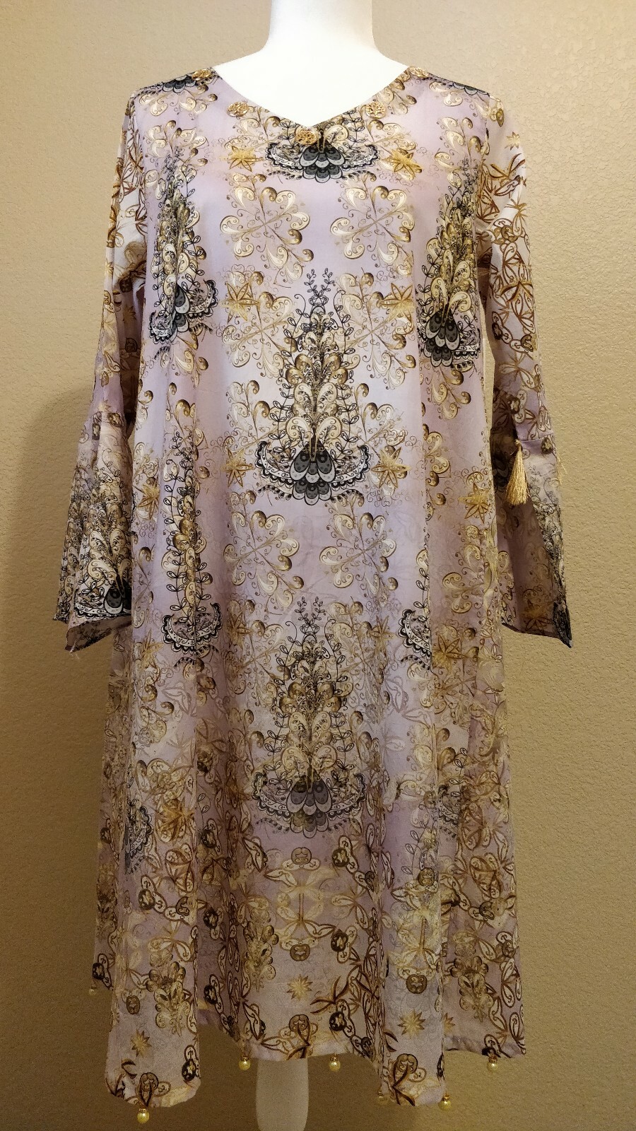 NWT ZAIBUNNISA Sizes S, M Summer Lawn Kurti Pakistani Designer Indian SAFINAZ